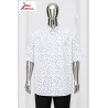 Chemise Premium Azinyaa “Blanc Éclat Moucheté” – Élégance Moderne