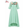 Robe Menthe Fluide Éclat Floral