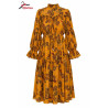 Robe Bohème Safran Motifs Cachemire