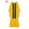 Robe Safran Élégance Cérémonie Africaine