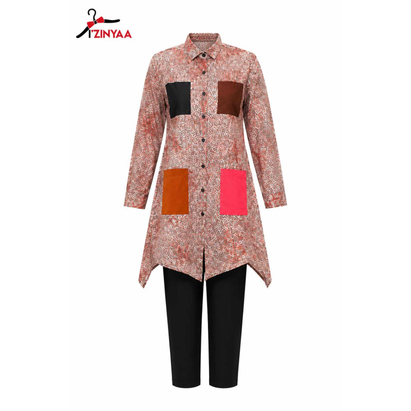 Ensemble Femme Izinyaa “Mosaic Glow” — Élégance Artistique & Style Moderne