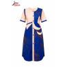 Robe Chemise Izinyaa Style “Bleu Harmonie” — Élégance Moderne Bicolore