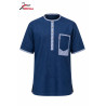 Chemise Bleue Élégance Contemporaine Rayée