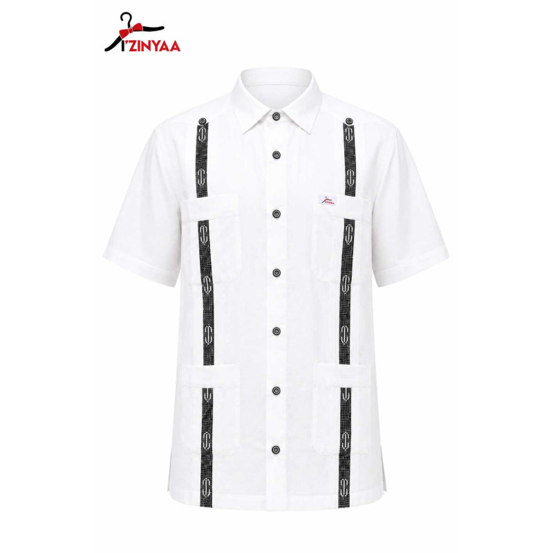 Chemise Blanche Prestige Détails Contrastés