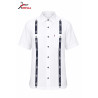 Chemise Blanche Prestige Motifs Bleu