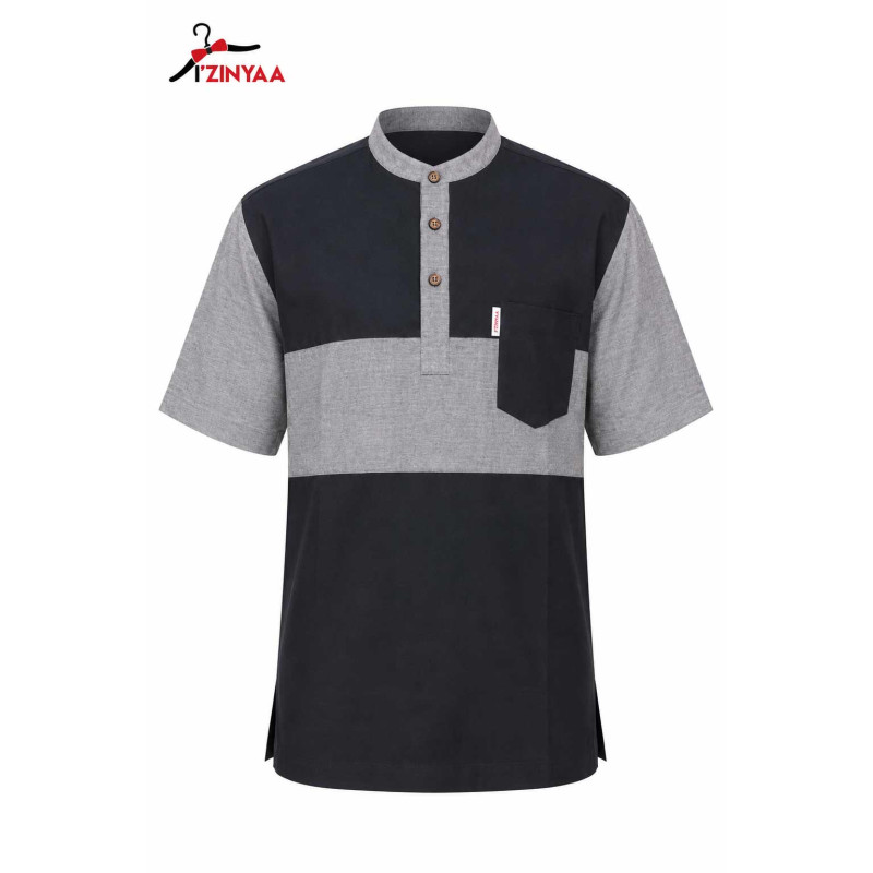 Chemise Bicolore Prestige Gris Noir