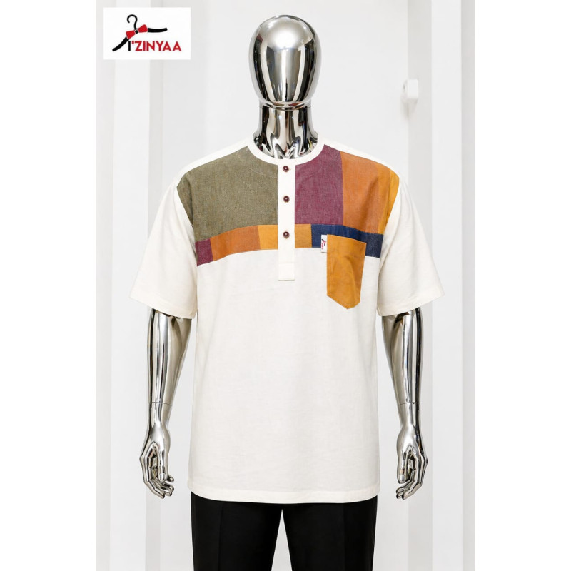 Chemise Premium Izinyaa “Mosaic Heritage” – Fusion Artistique