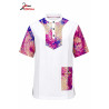 Chemise Artistique Blanche Éclat Multicolore