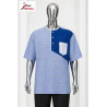 Chemise Premium Izinyaa “Blue Horizon” – Contraste Élégant