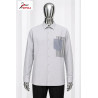 Chemise Premium Izinyaa “Silver Line” – Sobriété Distinguée