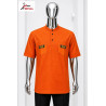 Chemise Premium Izinyaa “Orange Royal” – Élégance Vibrante & Style Distingué