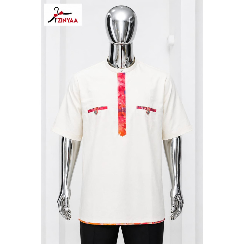 Chemise Premium Izinyaa « Aurore Prestige » – Élégance Artistique & Finitions Lumineuses