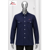 Chemise Premium Izinyaa “Bleu Majesté” – Élégance Intemporelle & Style Distingué