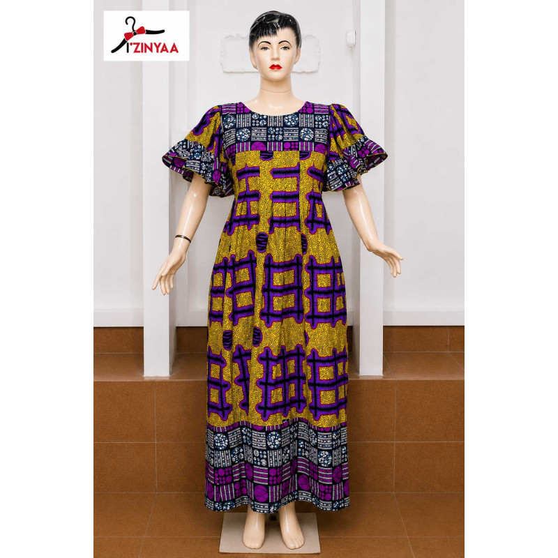 Robe Femme Izinyaa “Royal Mosaic” — Élégance Africaine & Style Vibrant
