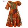 Robe Femme Izinyaa “Sunset Wax” — Élégance Africaine & Charme Éclatant