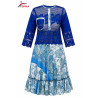 Robe Femme Izinyaa “Azure Dentelle” — Élégance Florale & Raffinement Intemporel