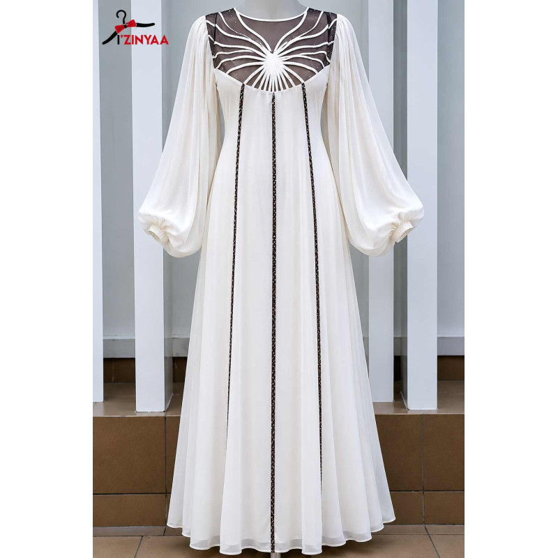 Robe Longue Izinyaa Style “Éclat de Lune” — Grâce & Élégance Cérémonie