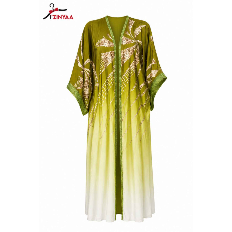 Robe Longue Izinyaa Style “Jade Impériale” — Élégance Fluide & Raffinement Naturel