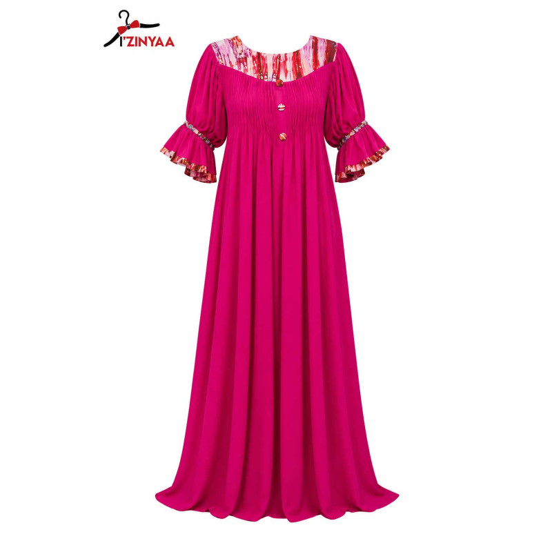 Robe Majesté Fuchsia Élégante