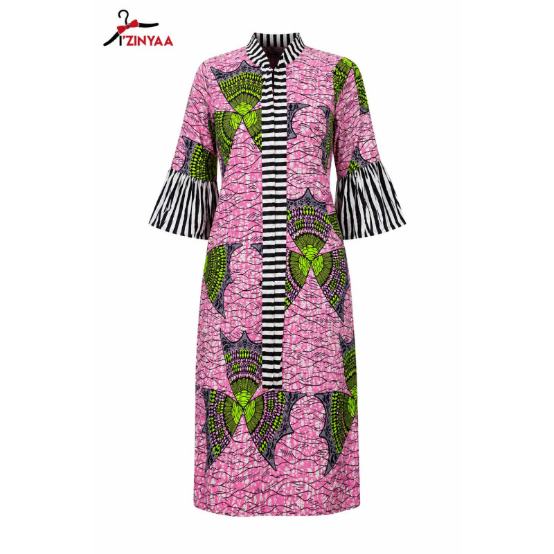 Robe Wax Rayures Contrastées