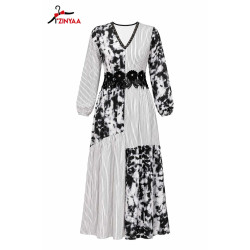 Robe Graphique Noir Blanc