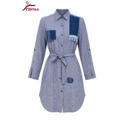 Robe Chemise Rayures Modernes