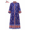 Robe Chemisier Cachemire Bleu Royal