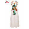 Robe Longue Éclat Artistique Ivoire