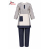 Ensemble Rayures Marine Moderne