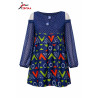 Robe Graphique Bleu Éclat
