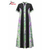 Robe Florale Élégance Contrastée