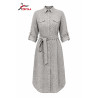 Robe Chemise Gris Élégance