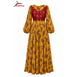 Robe Safran Dentelle...
