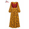Robe Safran Dentelle Élégance Royale